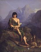 Heinrich Eddelien En bueskytte der hviler efter at have drabt en orn France oil painting artist